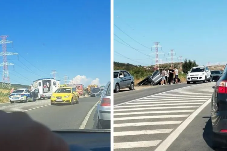 UPDATE. Accident pe varianta Apahida: Toate victimele, trei copii și o femeie, sunt în stare gravă. Două fetițe au fost resuscitate și transportate la spit