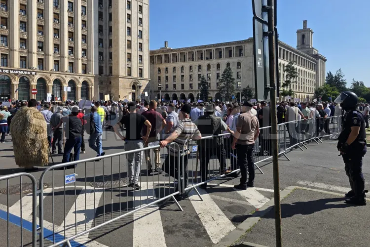 VIDEO. Protest de amploare al fermierilor și crescătorilor de oi! Zeci de clujeni au mers și ei în Piața Victoriei: Cer redeschiderea exporturilor blocate