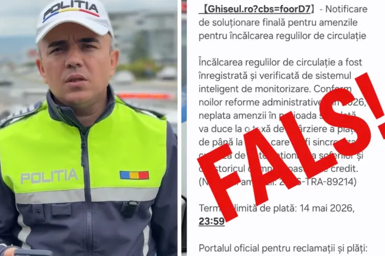 VIDEO. Atenție clujeni! Poliția Rutieră NU trimite SMS-uri pentru amenzi. IPJ Cluj avertizează: „O simplă distribuire poate preveni o fraudă”