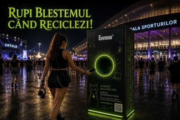 Adu la UNTOLD 2026 electronicele vechi din casă și primești la schimb o amuletă împotriva ghinionului: „Rupi blestemul când reciclezi!”