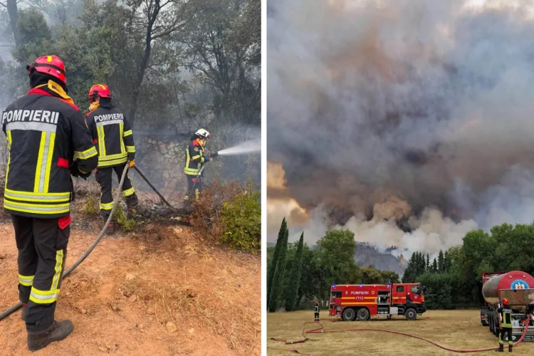 S-au întors acasă în Cluj după ce au înfruntat infernul din Franța: Opt pompieri clujeni au luptat două săptămâni cu incendiile, în cele mai grele condiții