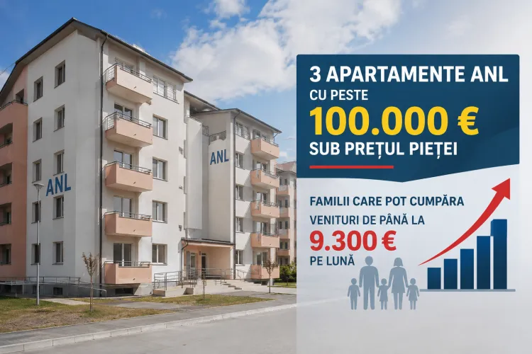 Primăria Cluj vinde 3 apartamente ANL la prețuri cu peste 100.000 euro sub prețul pieței. Le pot cumpăra și familii care câștigă aproape 9.300 euro pe lună