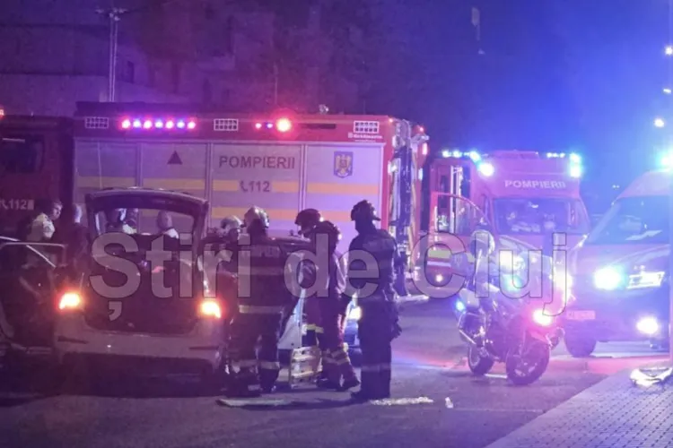 VIDEO. Cum s-a produs accidentul violent din Florești: O secundă de neatenție la intersecție și două mașini făcute praf: Doi oameni trimiși la spital