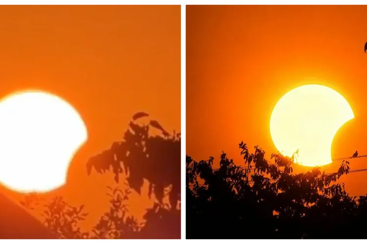VIDEO. Cum s-a văzut Eclipsa de Soare din Cluj. Imagini spectaculoase cu  fenomenul astronomic