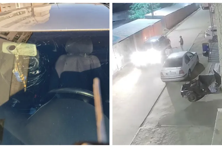 VIDEO. A distrus mașina familiei în toiul nopții! Un tânăr din Cluj s-a răzbunat pe tatăl vitreg. Riscă ani grei de închisoare