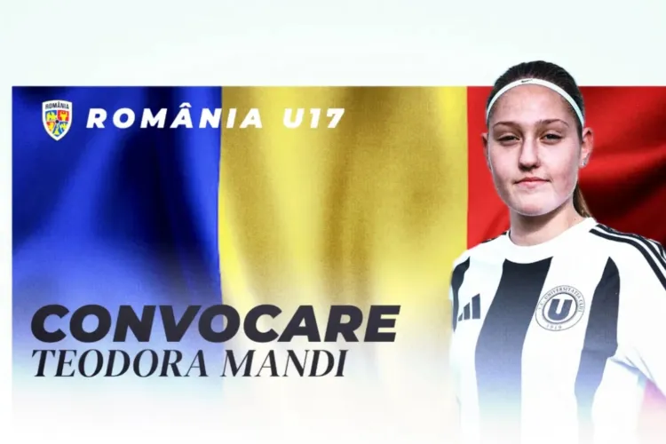 Teodora Mandi, convocată la naționala U17 a României! Jucătoarea „U” Cluj se pregătește pentru două meciuri internaționale