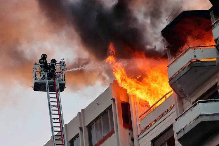 Incendiu într-un apartament din Florești. Un bărbat a uitat mâncarea în cuptor și a fost la un pas de tragedie