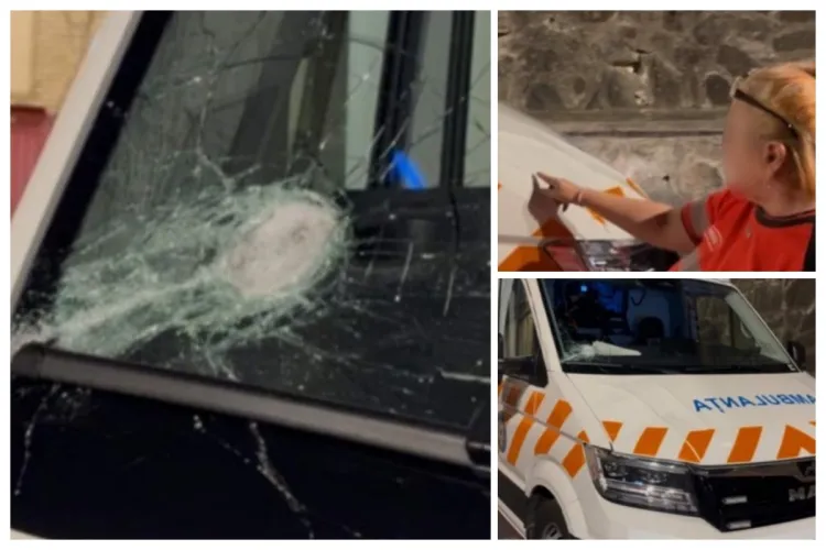 Detalii OFICIALE șocante despre cum a fost atacată Ambulanța din Cluj: Au blocat-o cu mașinile, au izbit-o cu topoare, bâte și lopeți. Cine a rănit șoferul