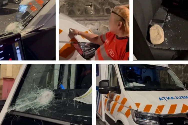 Ambulanţă atacată cu topoare, pietre şi bâte la Cluj. Motivul? Pe TikTok se spunea că fură copii. Șoferul, rănit grav și operat de medici