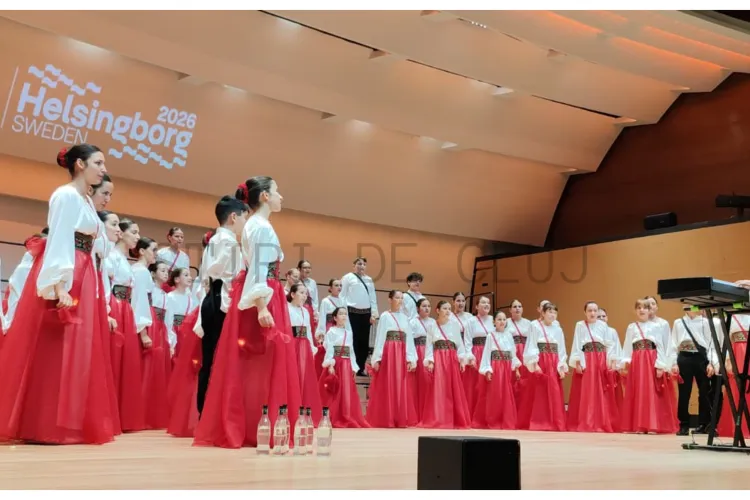 VIDEO. Aur pentru Cluj! 46 de copii din Corul Junior VIP au cucerit medalia de aur în Suedia, într-o competiție cu 146 de coruri din 40 de țări