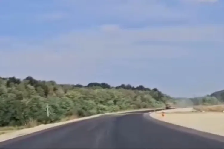 VIDEO. Chinul șoferilor de pe A1, aproape de final. Se toarnă asfalt pe sectorul Margina – Holdea