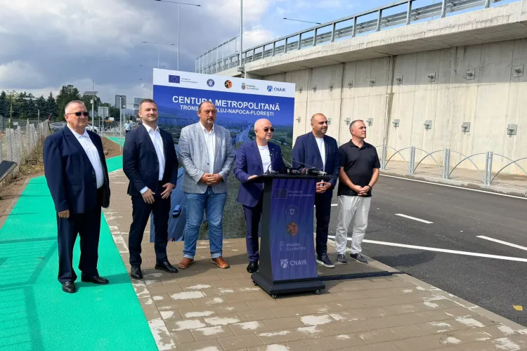 VIDEO. S-a inaugurat noul tronson Cluj-Florești! Boc promite că un clujean va „economisi 15 minute din viața lui”