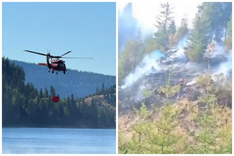 Mobilizare pentru lupta cu incendiul care arde de 3 zile pădurea Mărișel! Primarul face apel la localnici și la orice voluntari