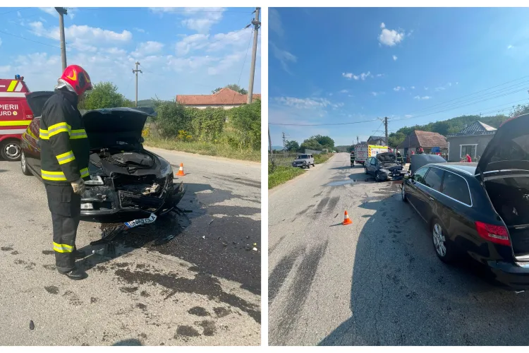 FOTO. Accident grav în Cluj! Au fost implicate cinci persoane. Două au fost transportate de urgență la spital