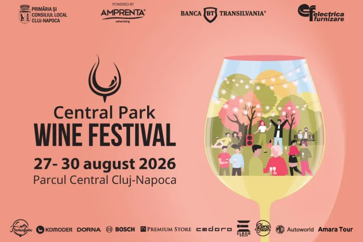 Central Park Wine Festival are loc în perioada 27–30 august. Tradiția ultimului weekend de vară revine la Cluj-Napoca