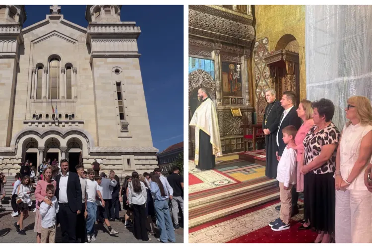Prefectul Clujului a participat la mult contestata slujbă Te Deum, organizată pentru școlari:„M-am bucurat să văd sute de elevi”