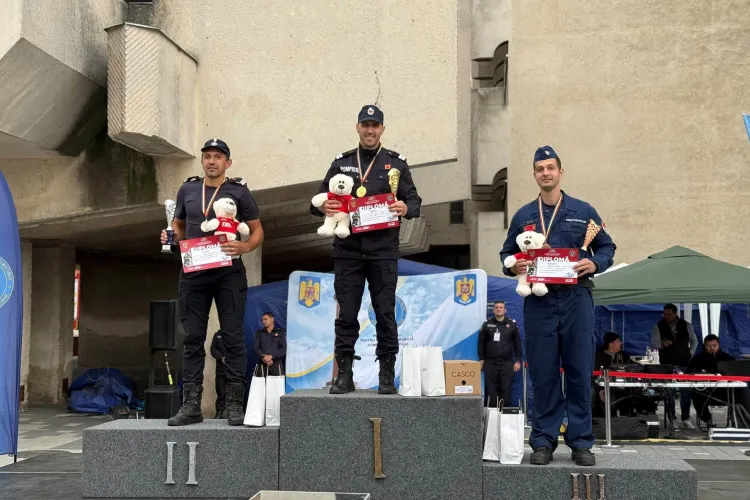 Pompierii clujeni, de neoprit! Au urcat pe cea mai înaltă treaptă a podiumului la un concurs internațional