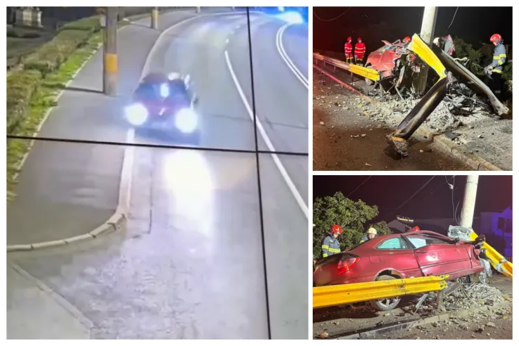 VIDEO. Momentul accidentului mortal de la Podul IRA din Cluj! Mașina condusă de tânărul de 33 de ani, surprinsă de camerele de supraveghere