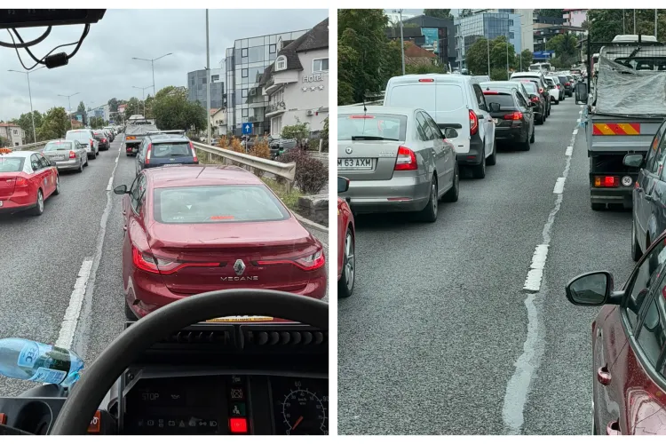 Traficul de pe Calea Turzii, paralizat în miezul zilei. Șoferii dau vina pe modificările de pe Observatorului