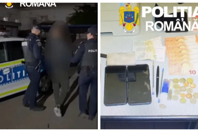 VIDEO. Un tânăr care a furat 40.000 de euro, prins în trafic pe drumurile din Cluj. Polițiștii au găsit bani în mașină