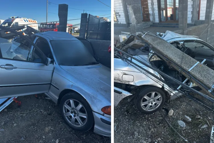 Accident cumplit în Cluj! Un bărbat inconștient a rămas prins între fiarele mașinii. Un copil de aproximativ 7 ani, preluat de medici