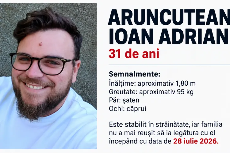 Un clujean de 31 de ani, stabilit în străinătate, a dispărut. Familia nu mai știe nimic de el de două luni și vă roagă să ajutați la găsirea lui