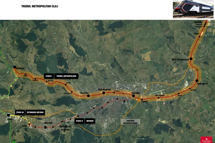 Continuă lucrările la Trenul Metropolitan din Cluj: „Avem 36 de luni termen de execuție. Ajungi într-o oră în Cluj de la 50 kilometri”
