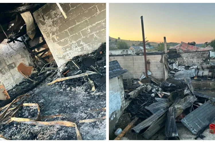Imagini dezastruoase după incendiul care a lăsat 11 oameni fără casă, în Cluj! Șase copii au rămas fără nimic în prag de toamnă