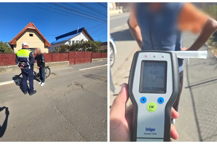 O acțiune rutieră a polițiștilor pe DN15 l-a „demascat” pe un biciclist beat criță. Alți patruzeci de șoferi au fost amendați pentru viteză