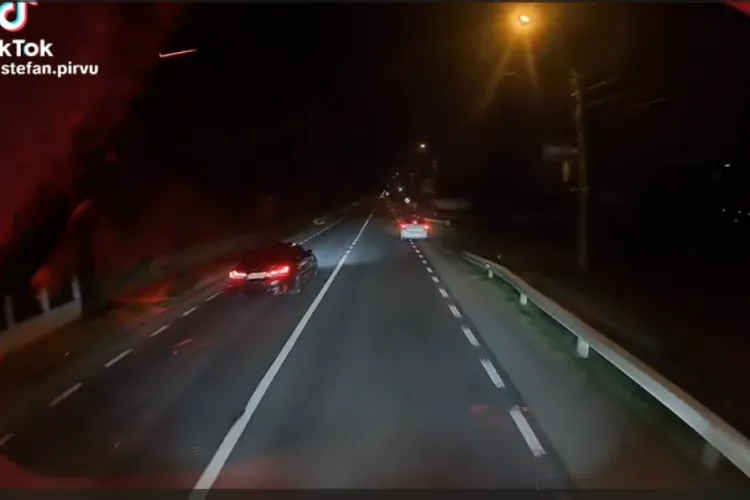VIDEO. Un tânăr a depășit pe linie continuă sub ochii polițiștilor într-o localitate din Cluj. Cum și-a motivat gestul șoferul de 21 de ani