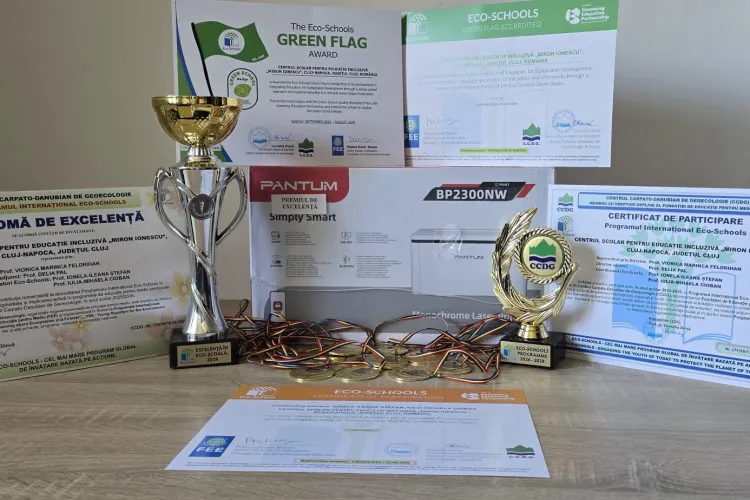 Performanță rară pentru o școală specială din Cluj-Napoca: Al optulea Steag Verde în 16 ani! Trei distincții, la nivel național