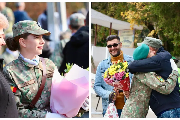 Imagini emoționante la Cluj-Napoca! Aproape 1.000 de militari au depus Jurământul militar, sub privirile părinților cu ochii în lacrimi 