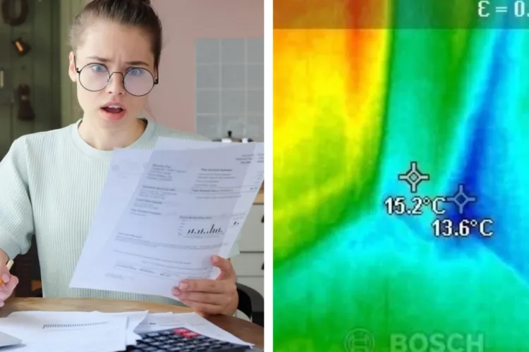 Cum pierdea un clujean mii de lei pe factura de la gaz! Casa lui de 200 de mp nu avea izolație și încălzea curtea: Ce a arătat camera termică pe pereți