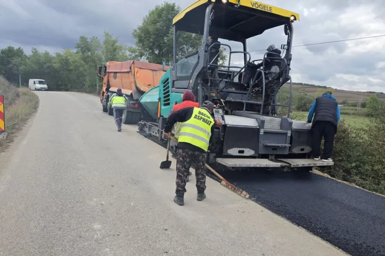 Drum județean modernizat în Cluj! S-au finalizat lucrările pe un tronson important care leagă localitățile Cătina și Valea Caldă de județul Bistrița-Năsăud