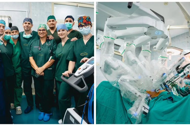 Institutul Oncologic din Cluj a ajuns la 100 de operații asistate robotic. O pacientă cu cancer de rect a beneficiat de intervenția aniversară. Felicitări!