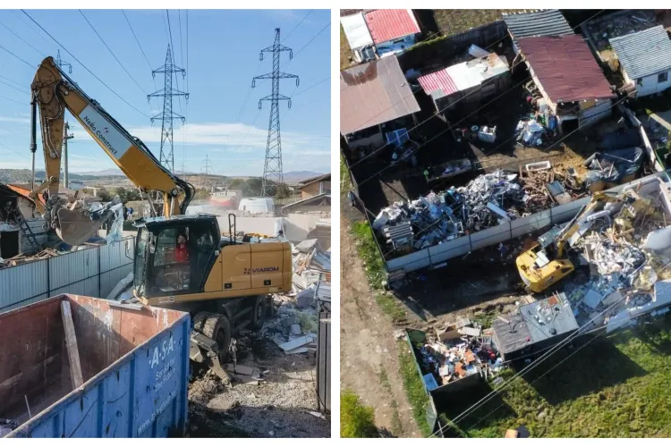 Construcțiile ilegale, demolate în Florești. Primăria a intrat cu excavatoarele în Colonia de sub Deal