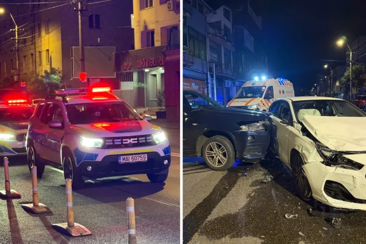 Accident grav în Cluj-Napoca! Două mașini s-au făcut praf după ce un șofer nu s-a asigurat în intersecție: O tânără a avut nevoie e ajutor medical