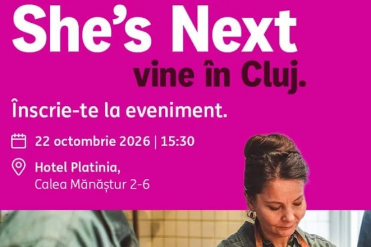 Granturi de 90.000 de euro pentru femeile cu afaceri! Caravana She’s Next ajunge la Cluj pe 22 octombrie. Ce trebuie să faci ca să intri în competiție