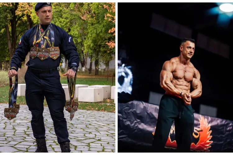 Un jandarm din Cluj a făcut senzație cu un corp de admirat la prima competiție de culturism! Cristian Suciu s-a calificat în toate cele 7 finale