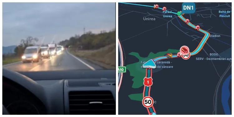 VIDEO. Închiderea A10 Sebeș – Turda a provocat haos. Coloane de mașini și nervi pentru șoferi