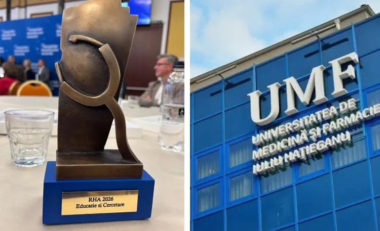 Premii pe bandă rulantă pentru UMF Cluj! Trofeu, Diplomă de Excelență și Impact Award, plus încă două diplome pentru proiecte cu implicarea universității