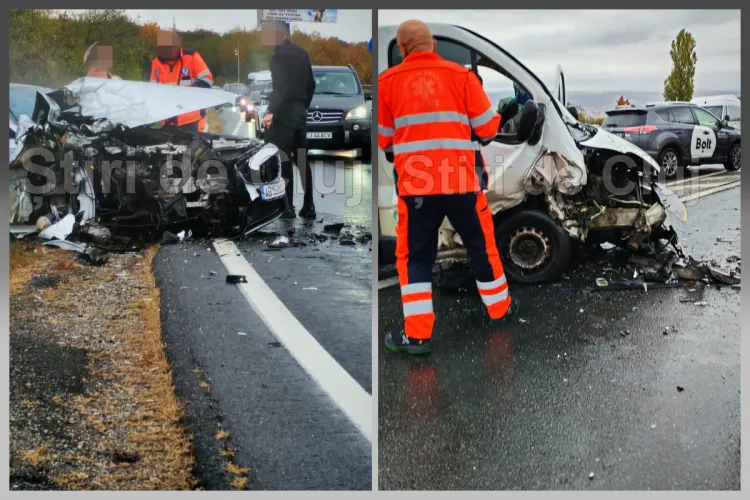 Cum s-a produs accidentul grav de pe Feleac: 6 oameni, între care doi copii au fost răniți. O șoferiță ar fi intrat pe contrasens