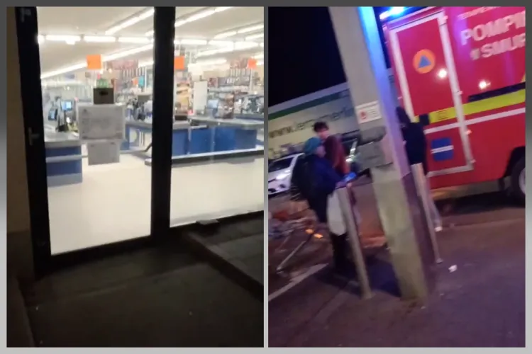 VIDEO. Alertă într-un magazin Lidl din Cluj-Napoca: A fost evacuat! Clienții nu au mai fost lăsați să intre. Echipajele medicale au intervenit de urgență