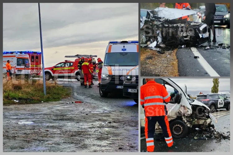 Accident grav în Cluj-Napoca! Șase persoane au fost rănite în urma unui impact între o mașină și o autoutilitară: Autoritățile intervin de urgență