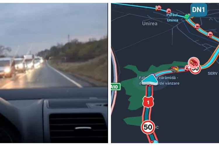VIDEO. Închiderea A10 Sebeș – Turda a provocat haos. Coloane de mașini și nervi pentru șoferi