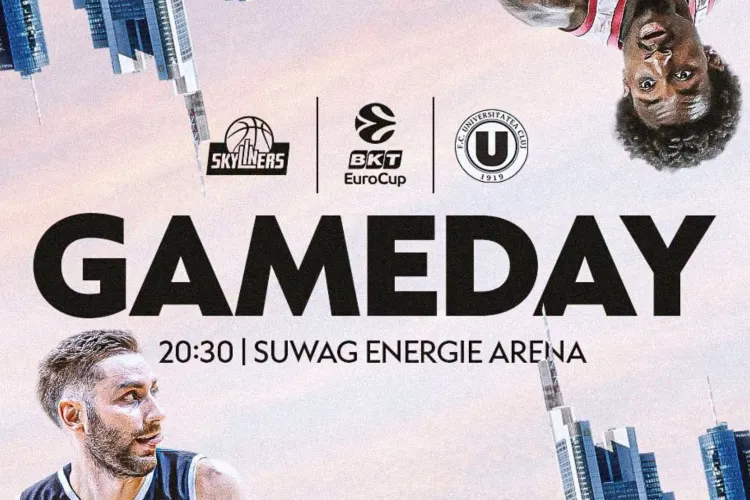 U-BT Cluj pleacă în Germania după o victorie importantă în EuroCup! „Alb-negrii” au meci cu Skyliners Frankfurt. Unde pot urmări clujenii meciul