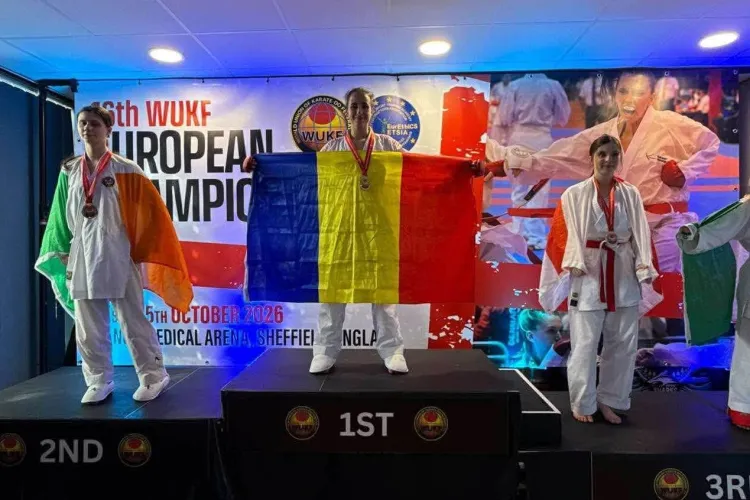 Performanță extraordinară pentru o elevă din Cluj-Napoca! Daria Trif a devenit triplă campioană europeană la kumite și a cucerit patru medalii în Anglia