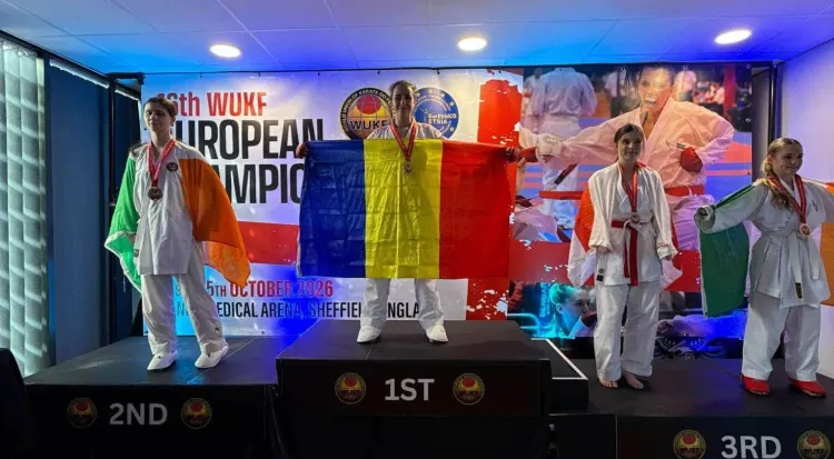 Performanță extraordinară pentru o elevă din Cluj-Napoca! Daria Trif a devenit triplă campioană europeană la kumite și a cucerit patru medalii în Anglia