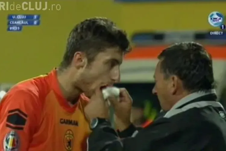 Machado, eliminat pentru ca i-a dat un cot in gura lui Luian Cazan! Cartonas rosu meritat? VIDEO