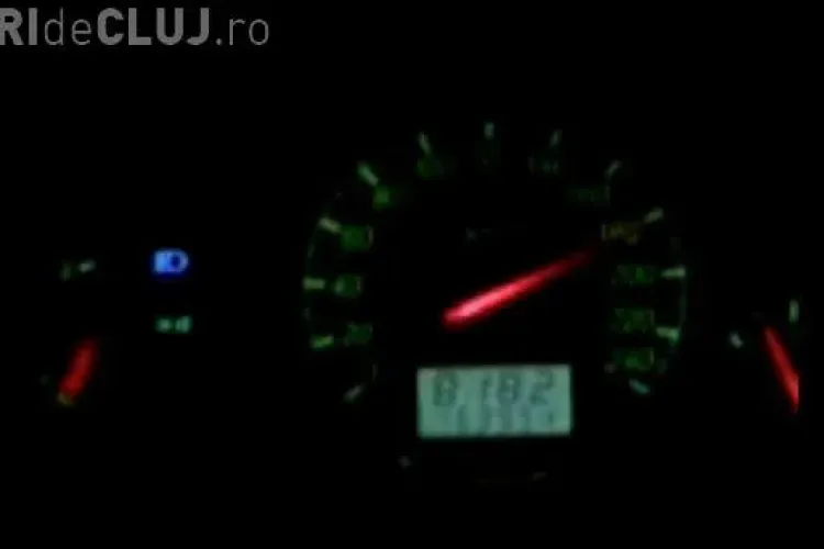 S-a filmat in timp ce gonea cu 180 km/h de la Cluj la Zalau! VIDEO